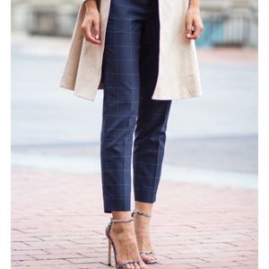 Banana Republic Windowpane Avery Crop Pant SZ, 4P